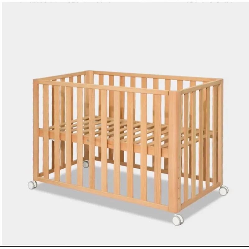 Convertible Crib Set - Moderne converteerbare houten wieg, veilige slaapkamermeubelset