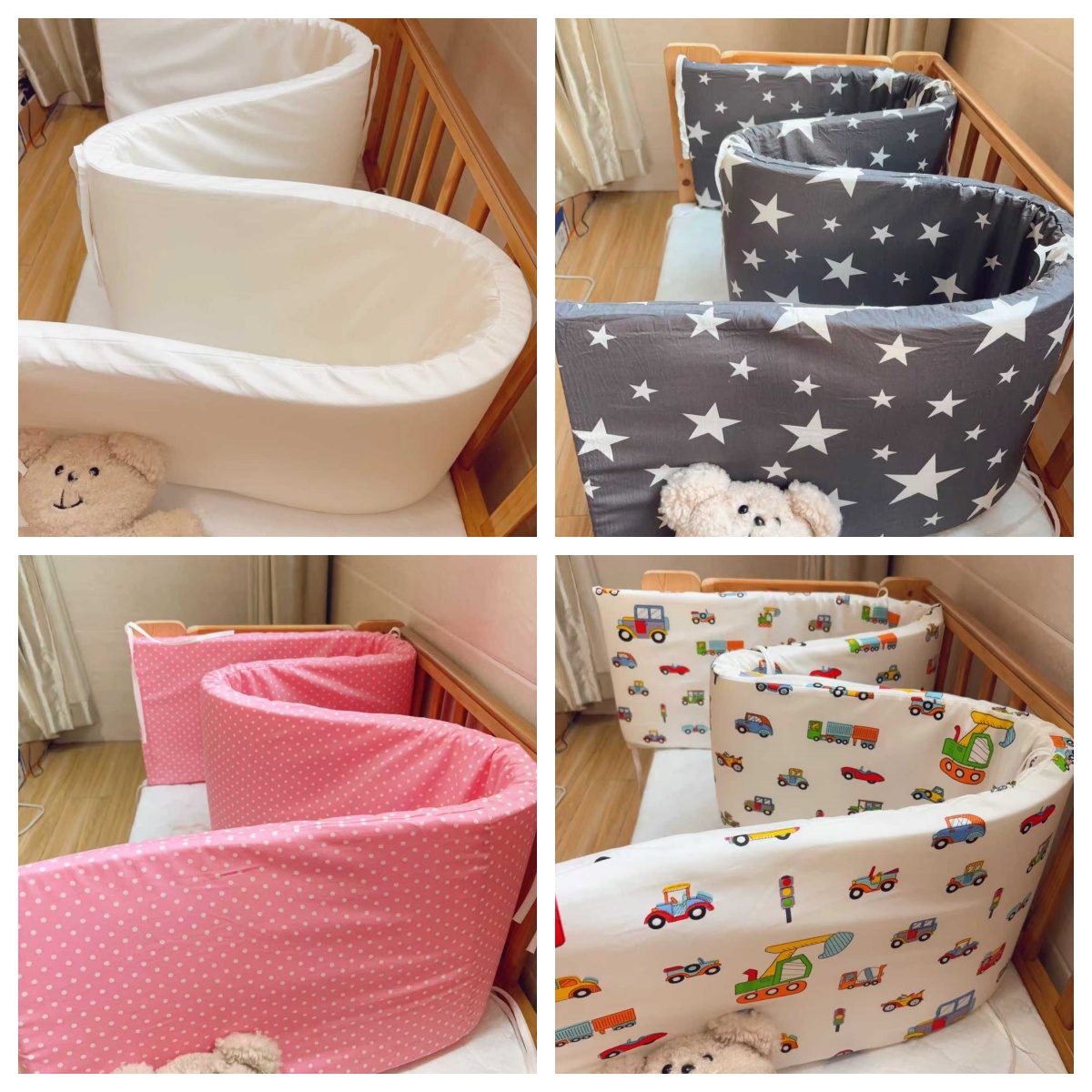 Convertible Crib Set - Nordic Star Babybedje Verdikte Anti-collision Pad