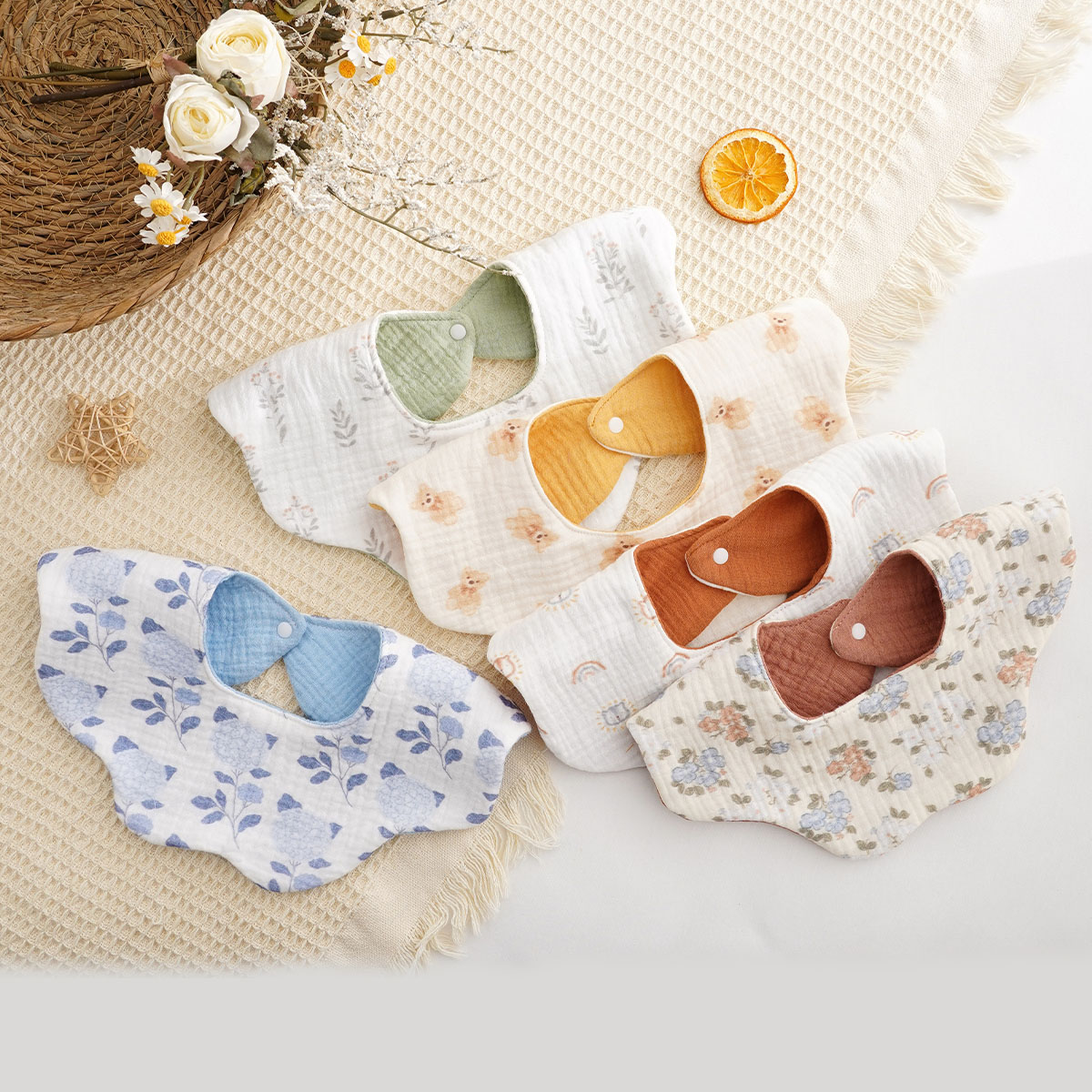 Baby Nursery Set - Happyflute 5 stks/set pasgeboren babyslabbetjes baby