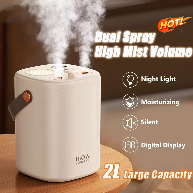 Humidifier Nursery Quiet - 2L Ultrasone luchtbevochtiger voor babykamer, zwangerschapskamer,