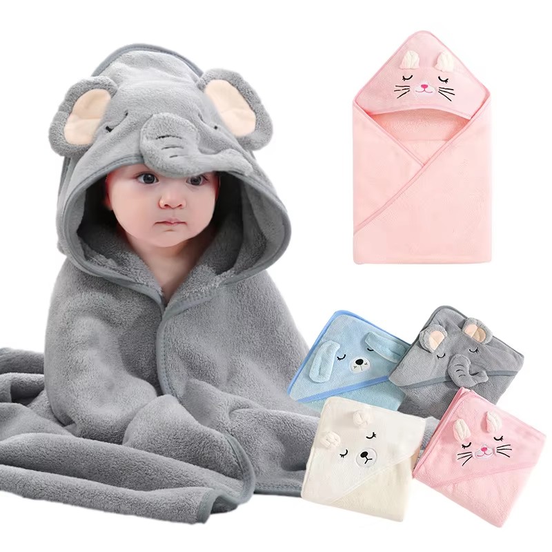Baby Nursery Items - Cartoon babybadhanddoeken Zachte pasgeboren handdoek met
