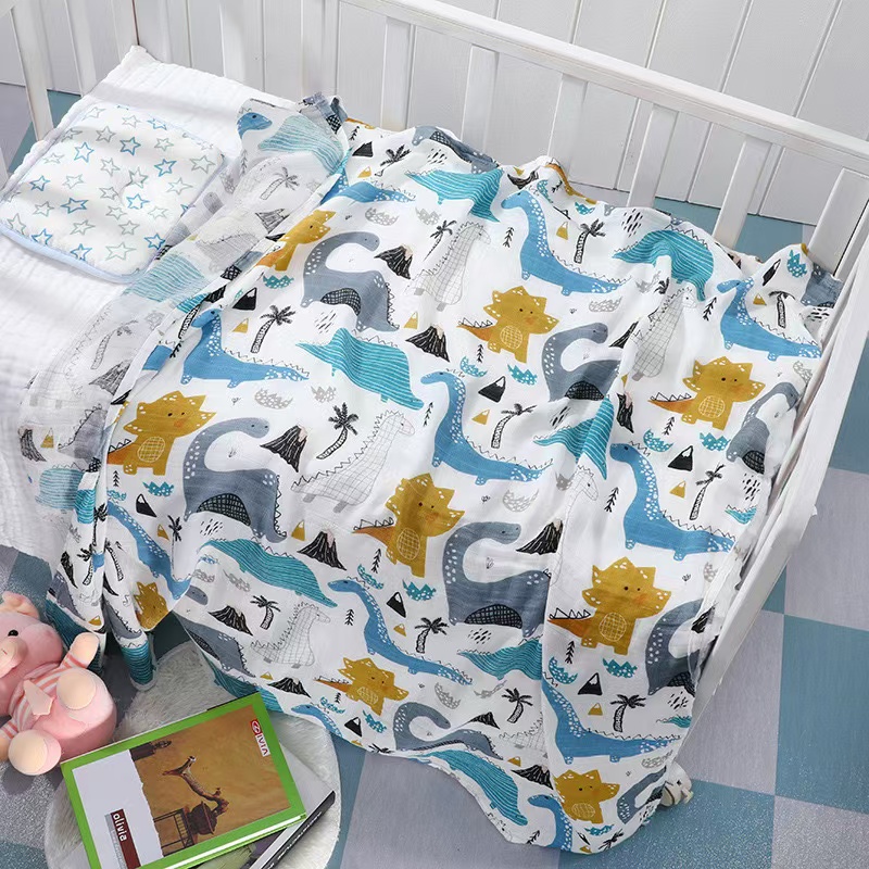 Swaddle Blanket Muslin - Multifunctionele zachte, luchtige, bedrukte bamboe katoenen