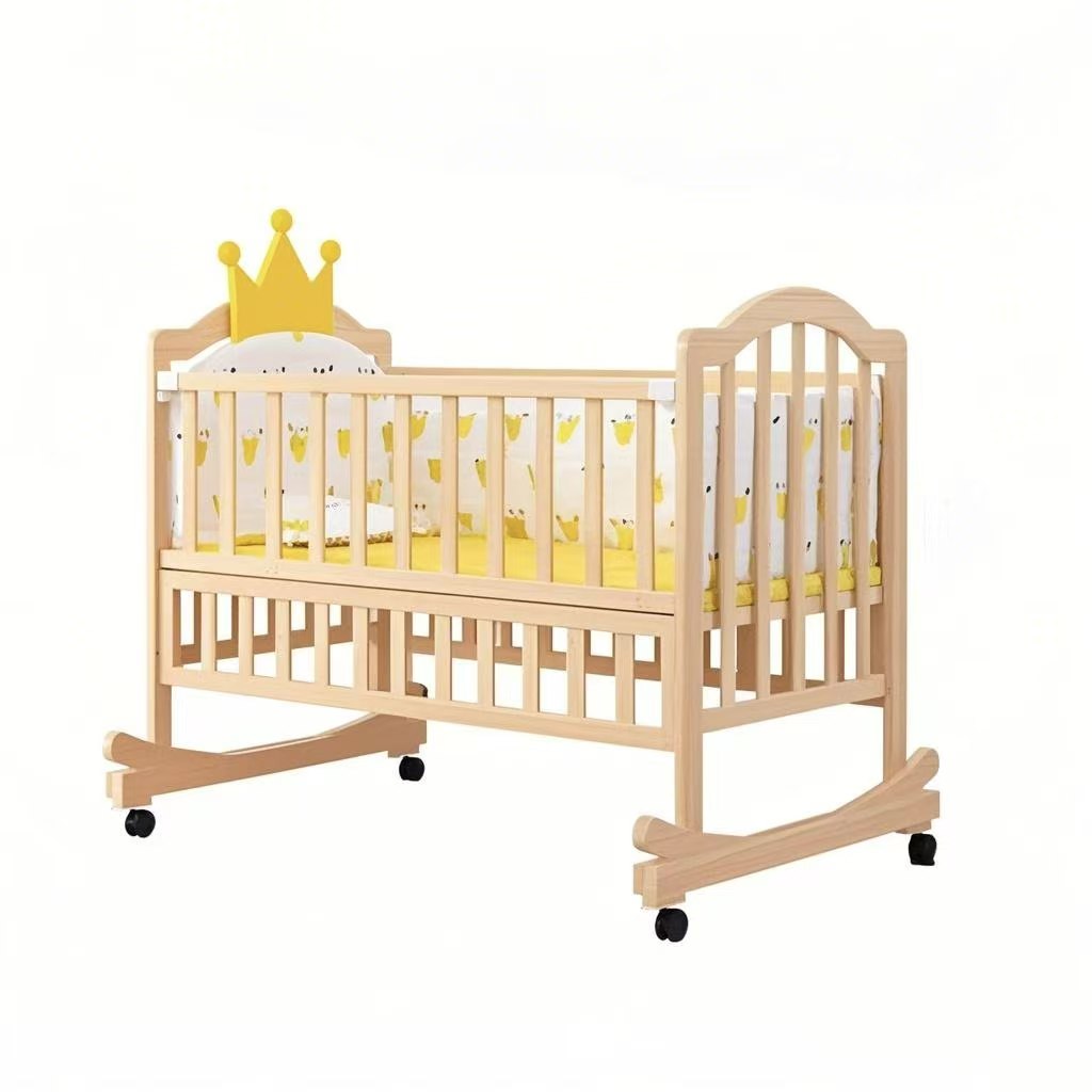 Convertible Crib Set - Grenenhouten babybedjes Schommelbedje voor kinderen Meisjes