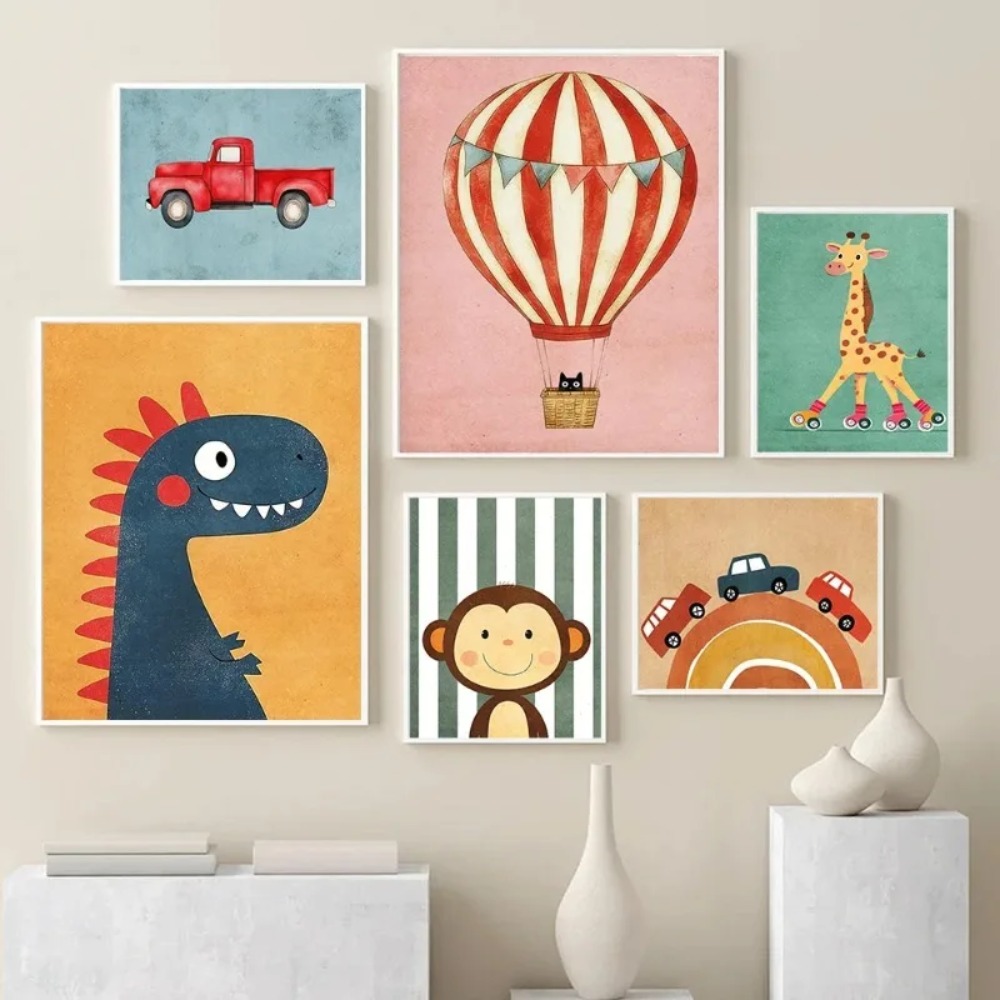 Baby Nursery Neutral - 1pc frameloze tijger leeuw kikker beer
