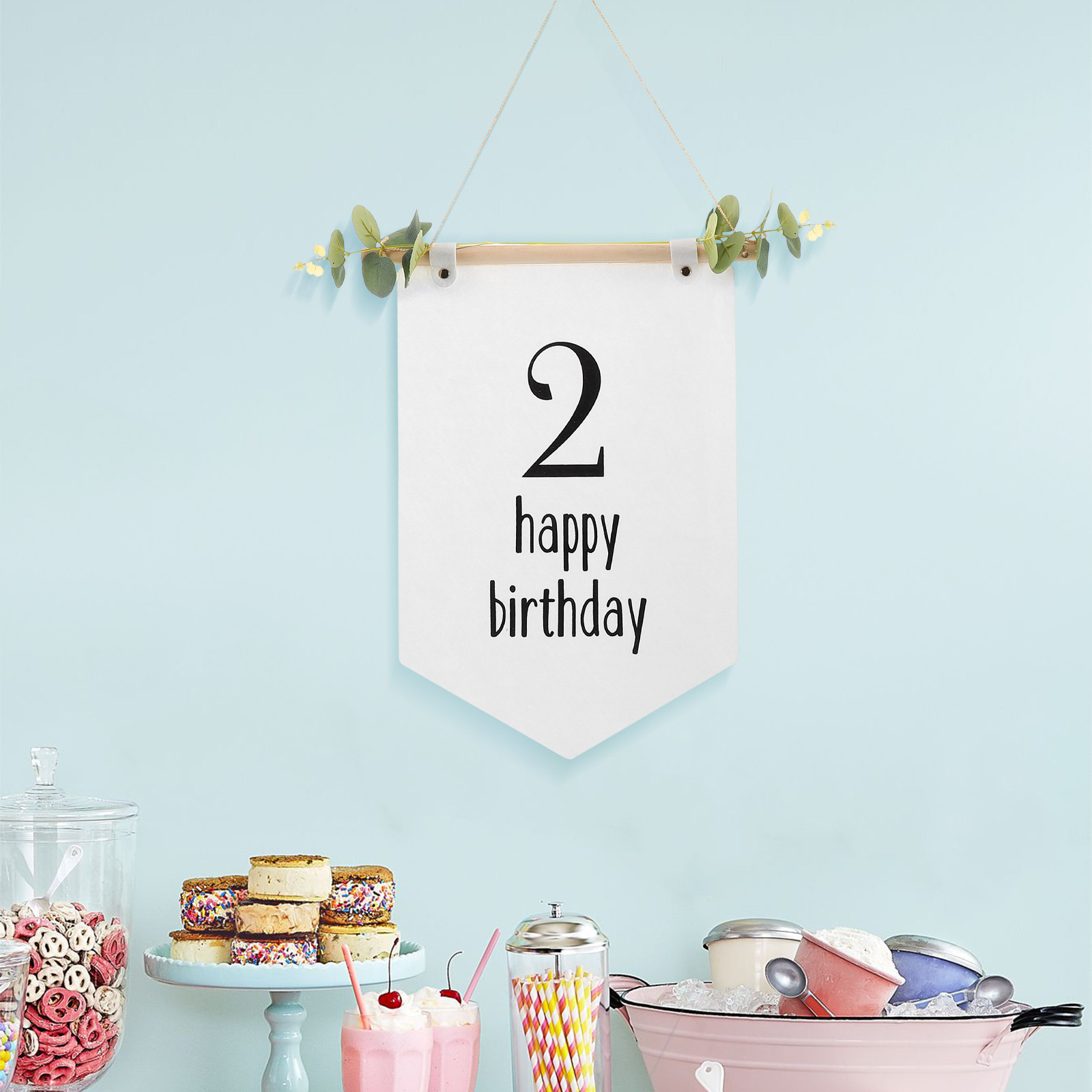 Vilten verjaardagsbanner babys - Baby Nursery Themes Girl recensie en prijs