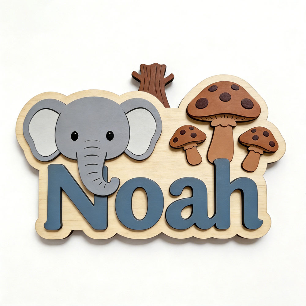 Aanpasbare cartoon olifant & p - Baby Nursery Themes Girl recensie en prijs