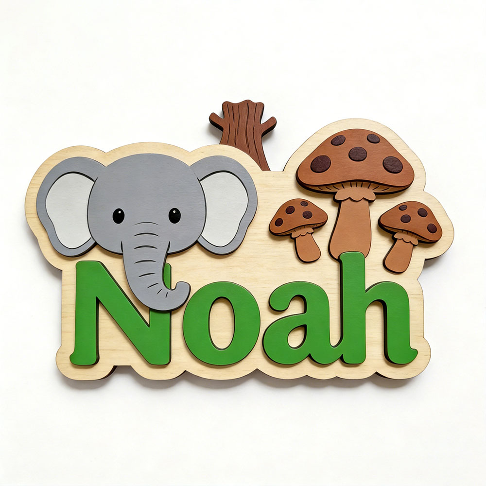 Aanpasbare cartoon olifant & p - Baby Nursery Themes Girl recensie en prijs
