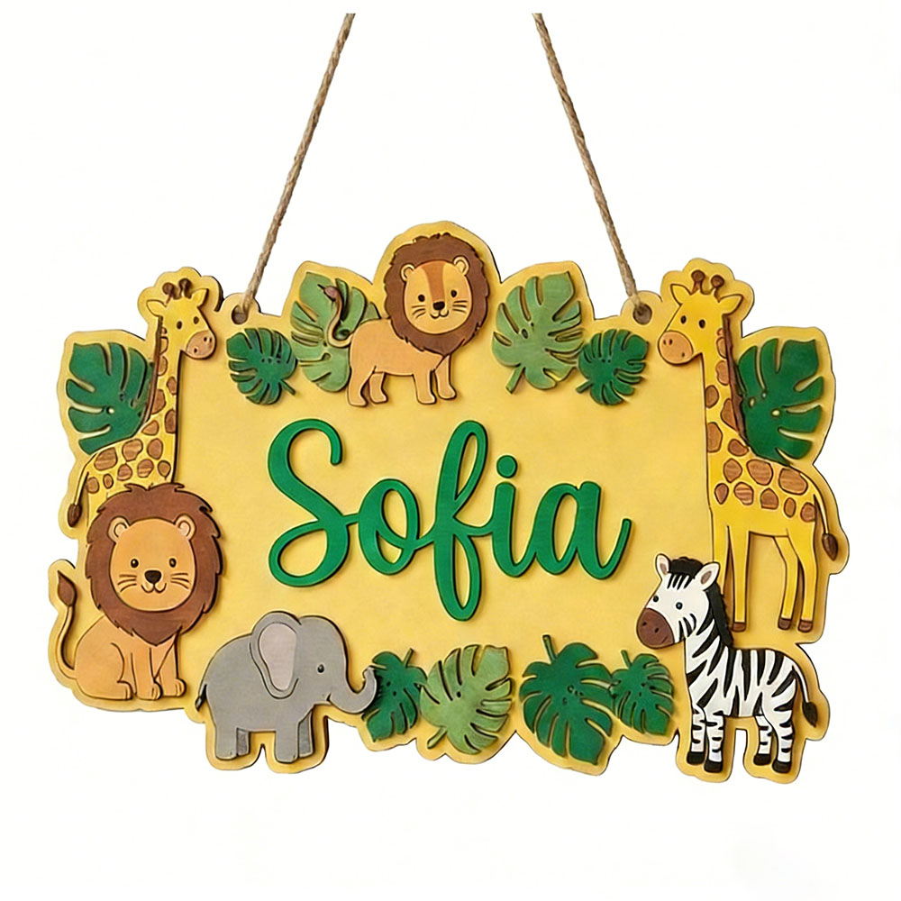 Gepersonaliseerd Safari-naambo - Baby Nursery Yellow recensie en prijs