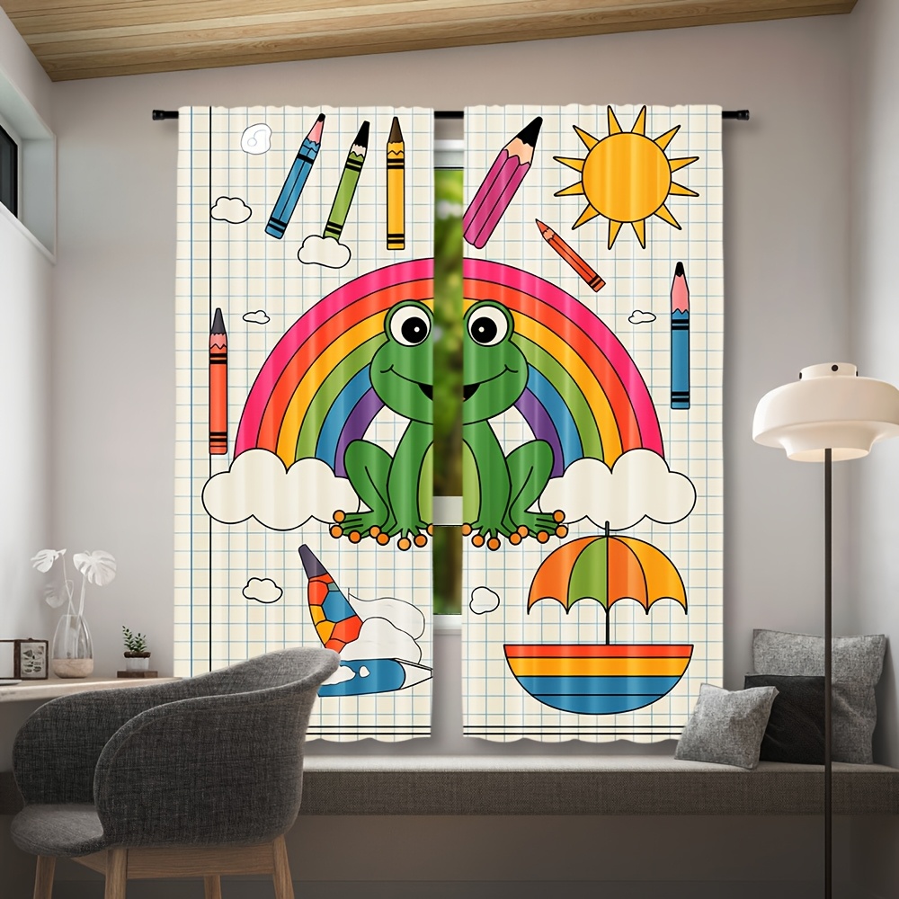 Leuke regenboogkikker gordijn  - Baby Nursery Themes Girl recensie en prijs