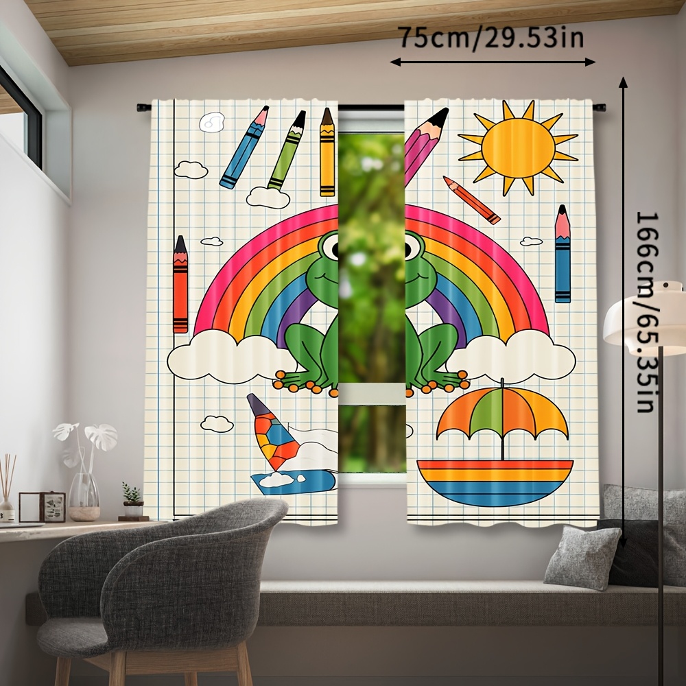 Leuke regenboogkikker gordijn  - Baby Nursery Themes Girl recensie en prijs