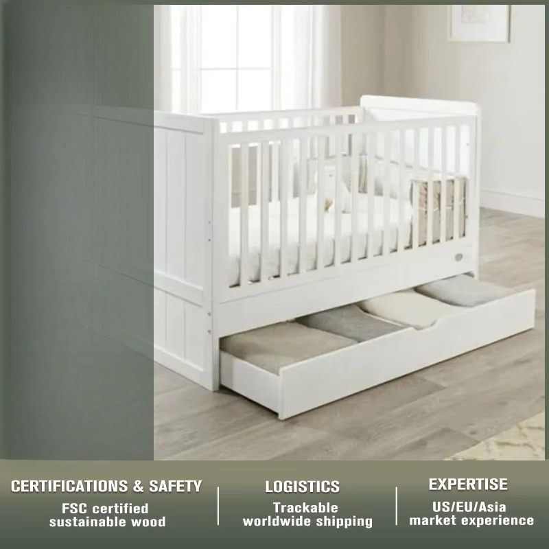 Ombouwbare wiegen met opbergla - Convertible Crib Set recensie en prijs