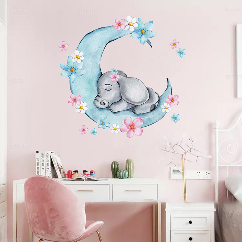 Aquarel Slapen Baby Olifant Op - Baby Nursery Panelling recensie en prijs