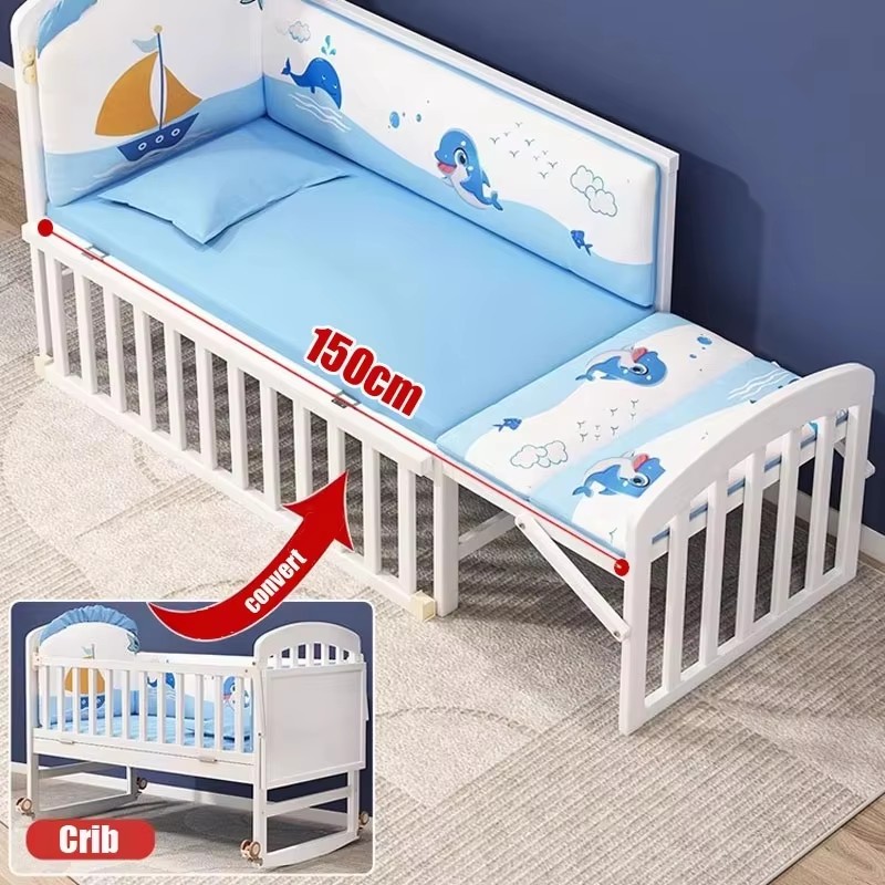 Houten babybedje met klamboe e - Baby Nursery Sale recensie en prijs