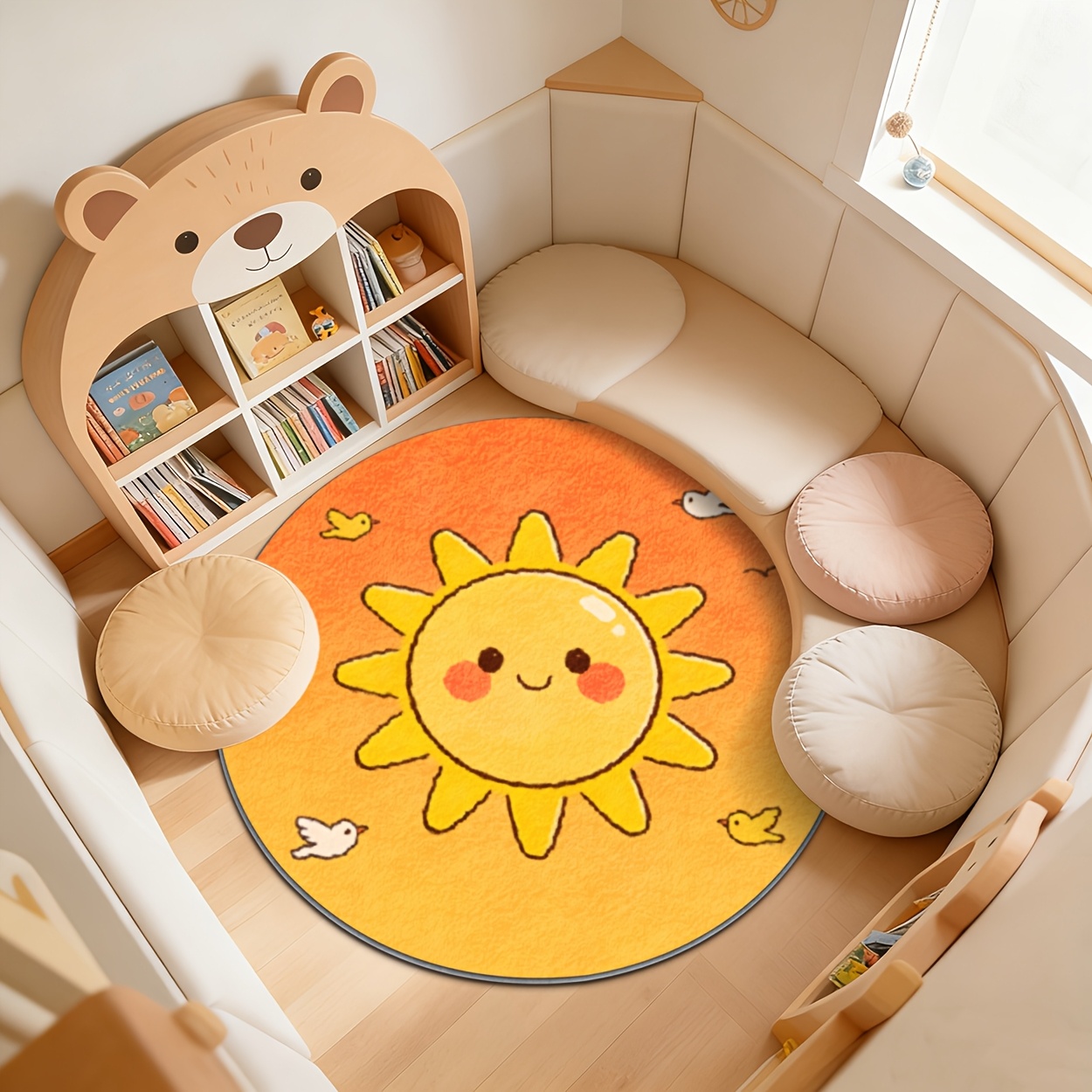 Kinderen Ronde Zonnetapijt Gee - Baby Nursery Yellow recensie en prijs