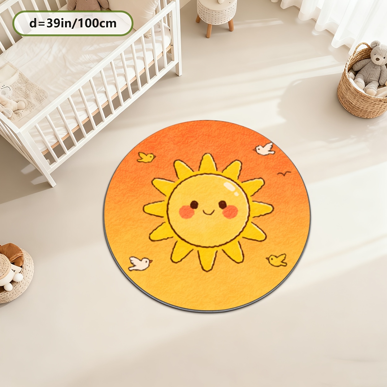 Kinderen Ronde Zonnetapijt Gee - Baby Nursery Yellow recensie en prijs