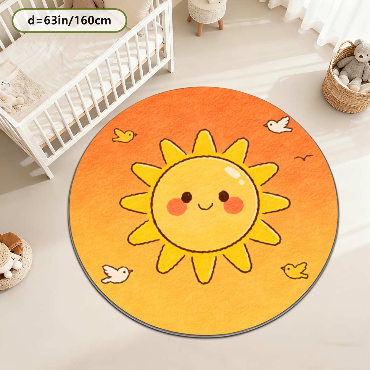 Kinderen Ronde Zonnetapijt Gee - Baby Nursery Yellow recensie en prijs