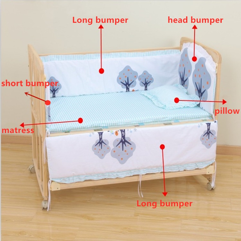 6 Stuks Cartoon Katoenen Wieg  - Convertible Crib Set recensie en prijs