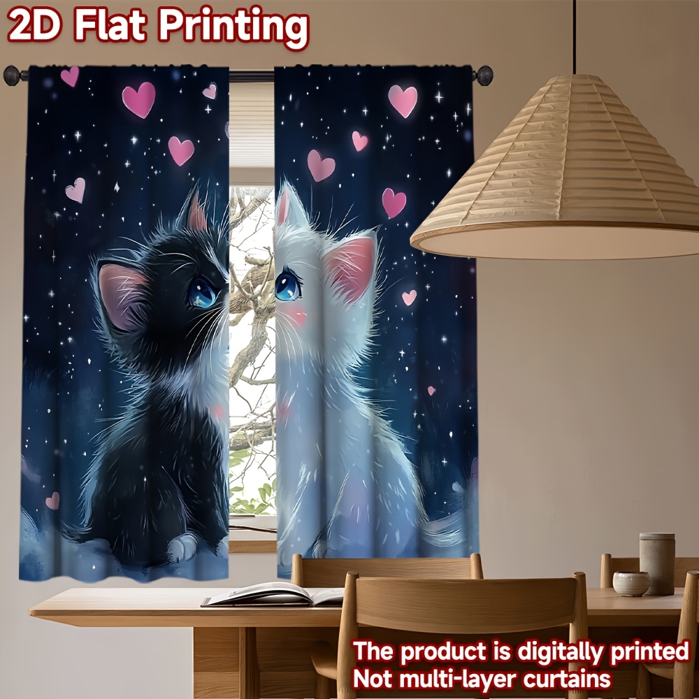 3D Romantische Katten- en Ster - Blackout Curtain Nursery recensie en prijs