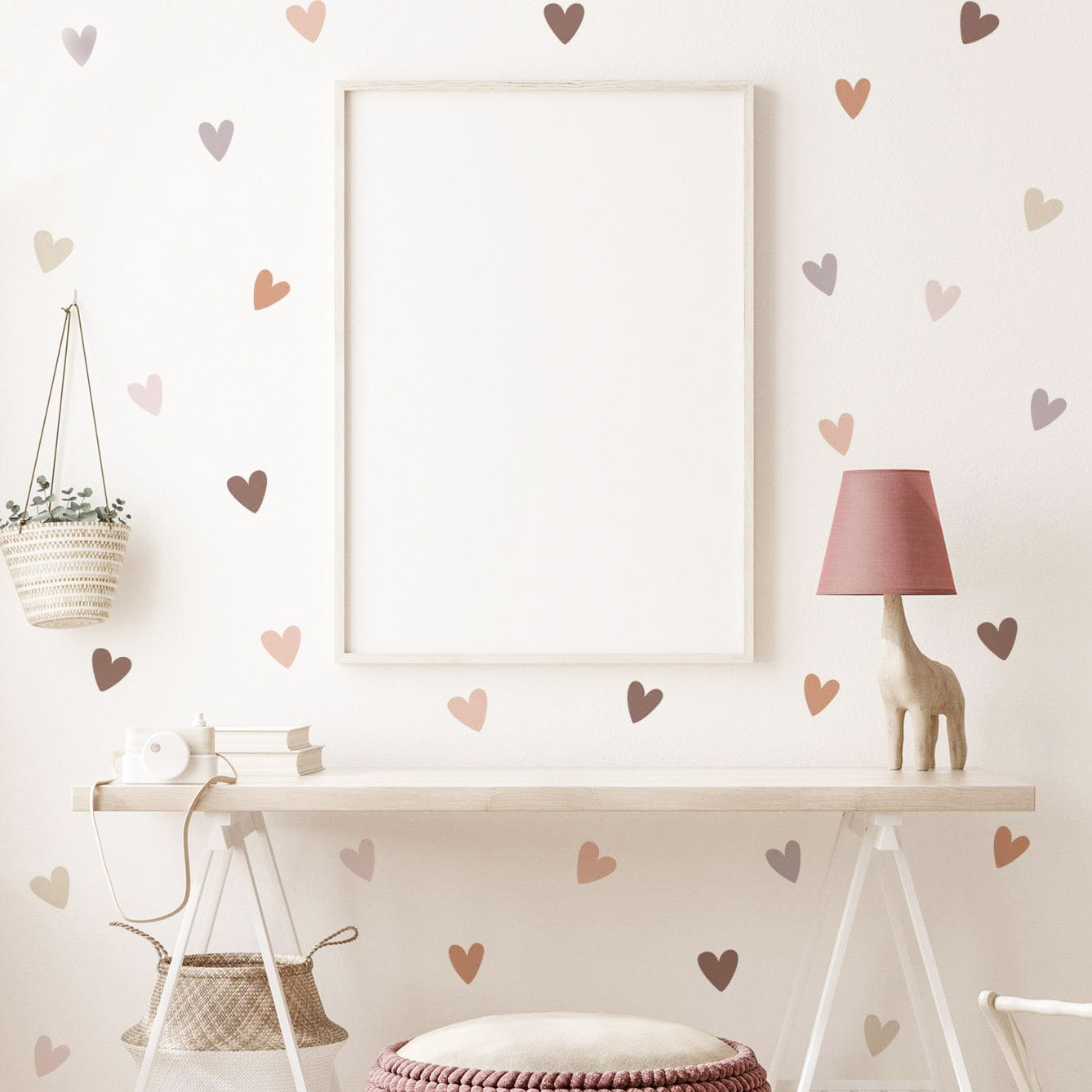 Morandi Scattered Heart Wandst - Baby Nursery Neutral recensie en prijs