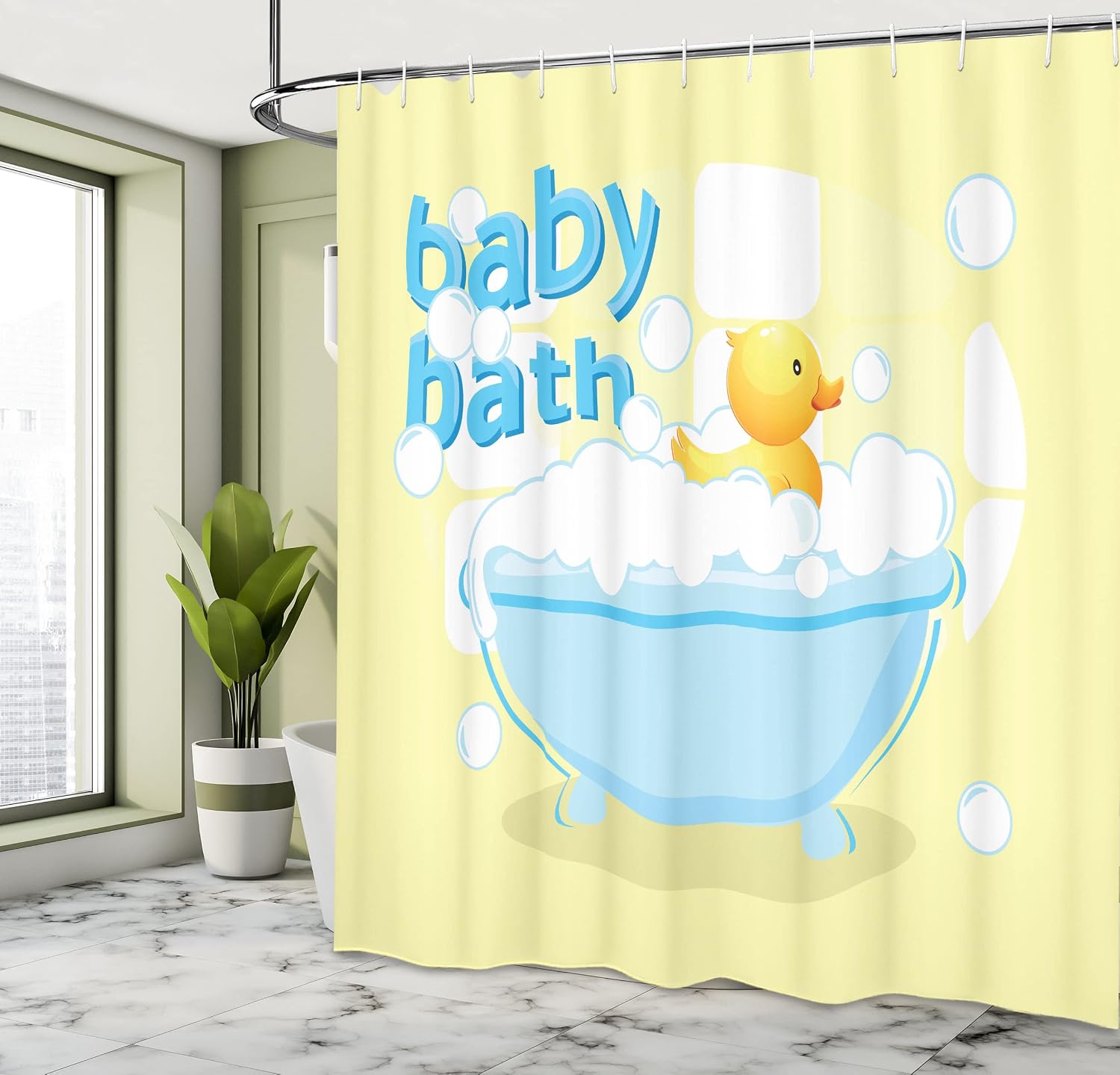 Geel babybad douchegordijn leu - Baby Nursery Yellow recensie en prijs