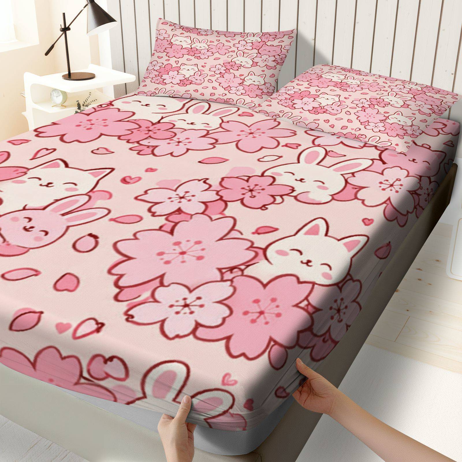 Sakura Rabbit Cat Beddengoedse - Baby Nursery Set recensie en prijs
