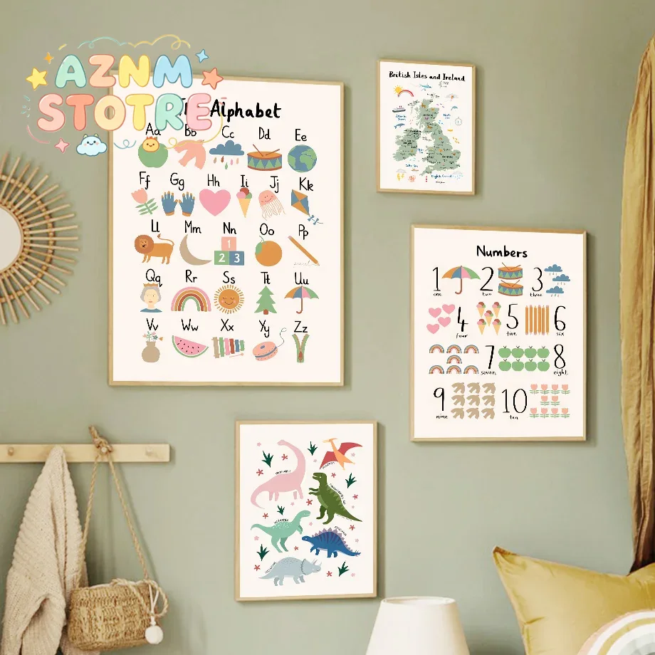 Dierenwereldkaart Dinosaurus A - Baby Nursery Items recensie en prijs