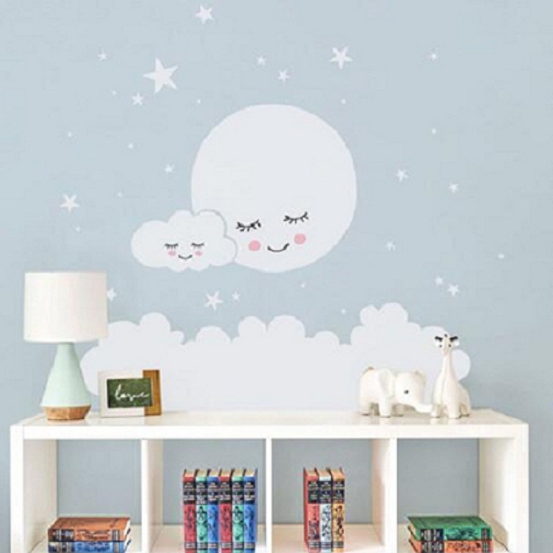 Mooie maan sterren muurtattoo  - Baby Nursery Panelling recensie en prijs